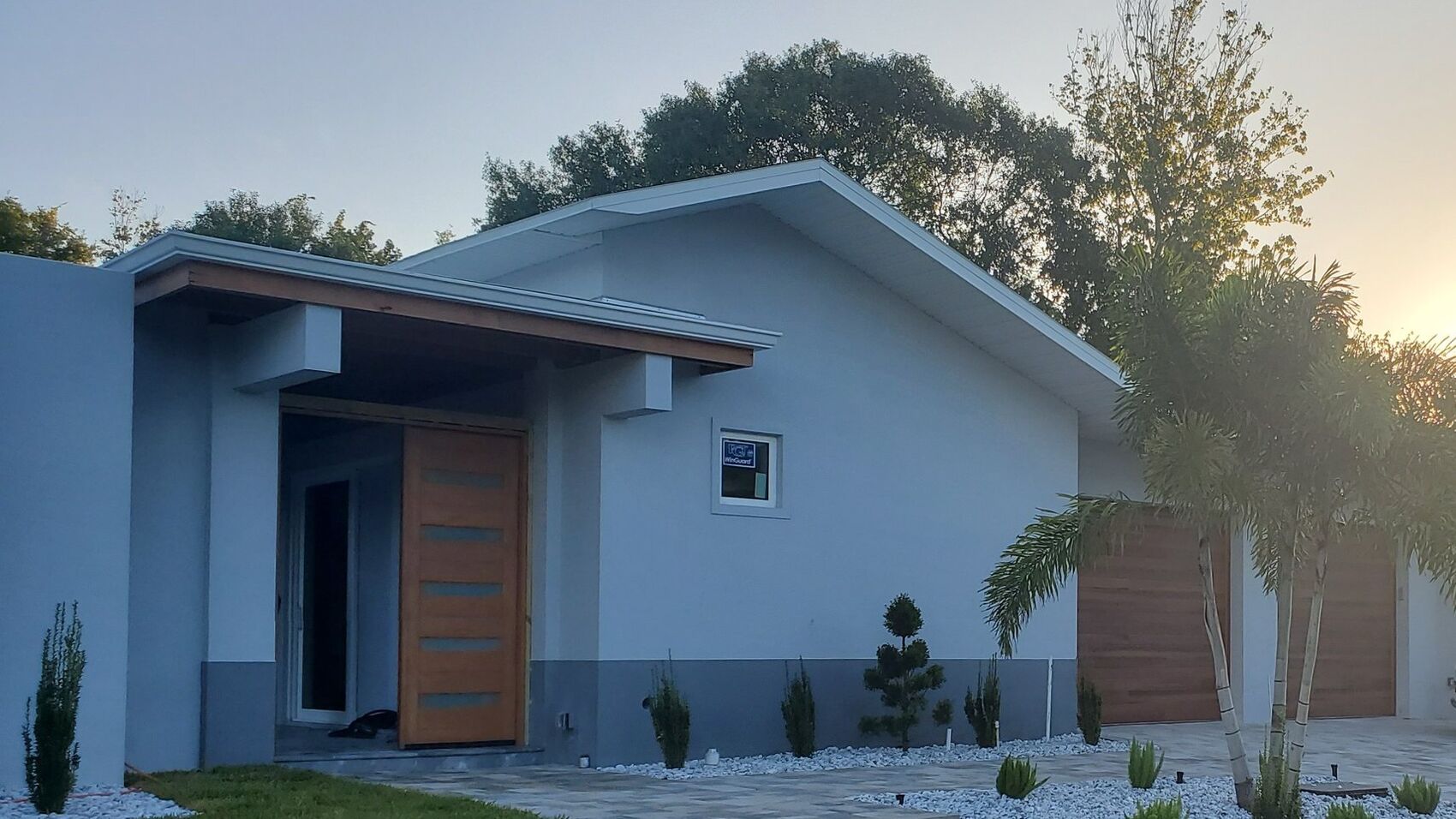 Completed Beach Star Construction home with landscaped grounds